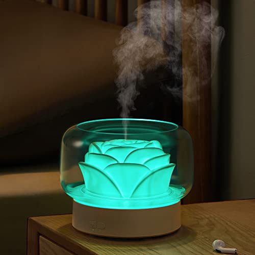 Diffusers for Essential Oils Large Room: SEVEYEE 500ml Aromatherapy Diffuser for Home Bedroom - Big Capacity Running 24 Ho...