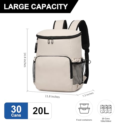 Backpack Cooler for Men and Women Insulated Waterproof Soft Lightweight Cooler Bag Leakproof 30 Cans Travel Camping Picnic...