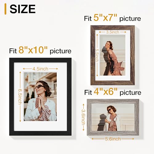 Vittanly 20 Pack Picture Frames Collage Wall Decor, Multi Sizes Including 4pcs 8x10, 8pcs 5x7 and 8pcs 4x6 Photo Frames, G...
