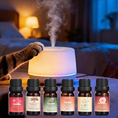 Pet Friendly Aromatherapy Essential Oils Collection,Safe for Dogs and Cats,Natural Relaxation and Stress Relief,Suitable f...