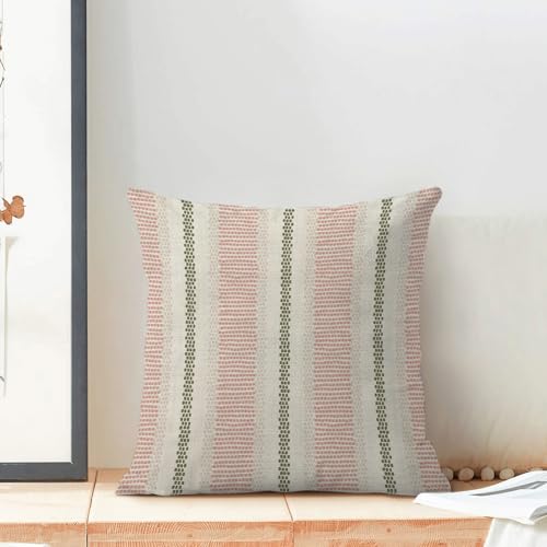 Boho Pillow Covers 20x20 Set of 2 Sage Green Pink Stripe Polka Dot Throw Pillow Covers Outdoor Decoration Modern Abstract ...