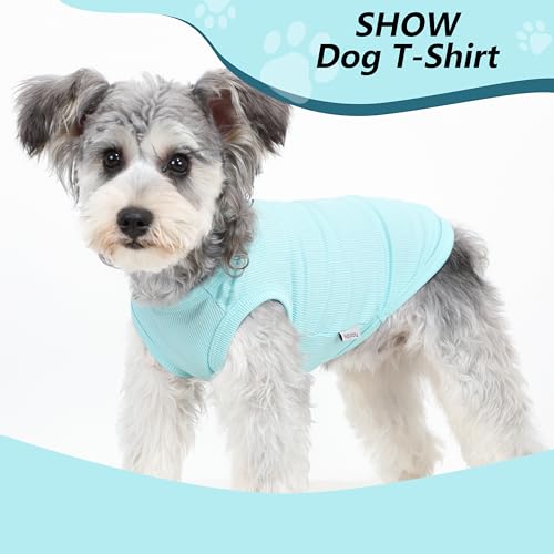 2 Pack Dog Clothes for Small Dogs Summer Dog Shirt Vest Girl Boy Lightweight Puppy T-Shirts Blank Soft and Cool Pet Clothi...