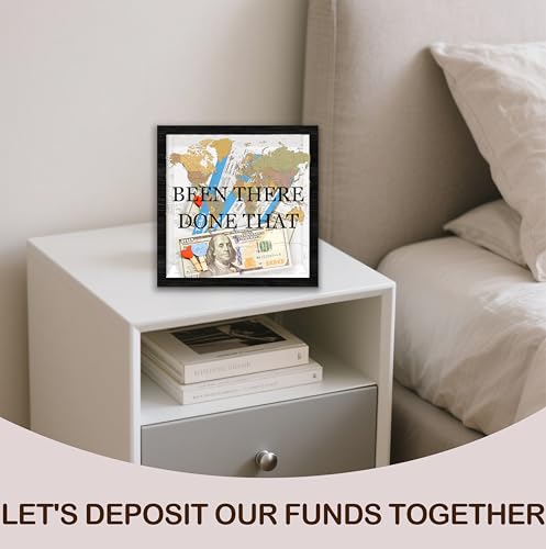Memory Shadow Box Frame, Travel Keepsake Money Boxes with Slot, Memory Box for Keepsakes, Adventure Archive Boxes Gifts fo...