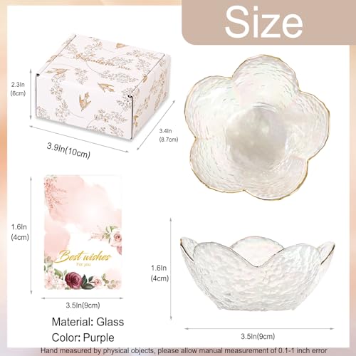 White Flower Jewelry Dish Glass Ring Dish Jewelry Tray Cute Vanity Organizer Room Decor Aesthetic Nightstand Bathroom Deco...