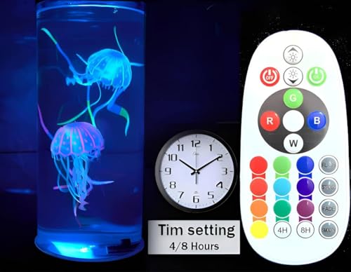 CALOVER Large Jellyfish Lamp Gifts for Kids Adults Electric Fantasy Tank Aquarium Night Mood Light for Birthday Holiday Ho...