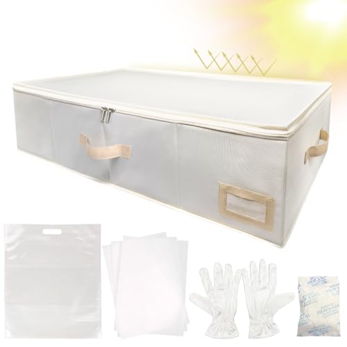 VANSIYIYI Large Wedding Dress Storage Box - Preservation Box Wedding Keepsake Trunk for Storing Bridal Gown Invitations Ri...