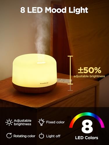 InnoGear 500ml Essential Oil Diffuser with Remote Control, Premium Ultrasonic Aromatherapy Diffusers Mother's Gift Scent H...