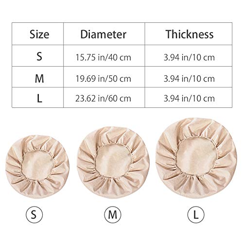 Kelendle Round Floor Pillow Tatami Cushion Cover, Japanese Futon Meditation Seating Ottoman Throw Protector for Living Roo...
