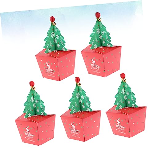 NOALED 10 Stück Weihnachts-Geschenkpapier, Mini-Weihnachts-Süßigkeitstüten, Weihnachtsgeschenkbeutel, Weihnachts-Goodie-Ba...