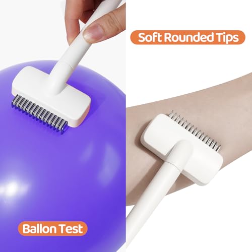 Furgo Cat Brush for Long Haired Cats, Pet Grooming Brush for Matted Fur & Loose Hair, One-Click Hair Removal, Skin-Friendl...