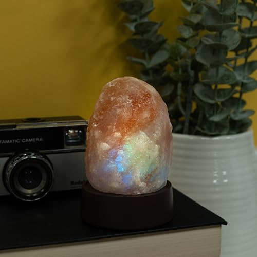 Fizz Creations Teeny Town Miniature Himalayan Salt Lamp – Battery-Operated LED Mood Light with Carry Case – Ideal for Desk...