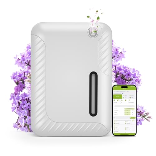 Smart Essential Oil Diffuser for Large Spaces, 250mL Capacity Covering 2300 sq.ft, Programmable Timer, for Home Office Com...
