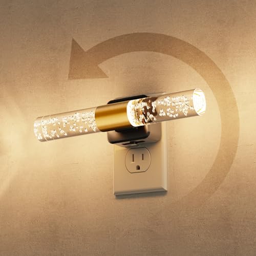 L LOHAS LED Night Light Rotating,[2 Pack] Night Lights Plug into Wall, Auto Light Sensor Nightlight Dimmable 100LM, 3000K ...