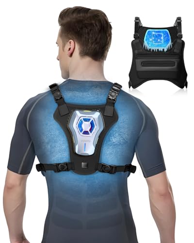 THOUSTA Portable Wearable Fan Rechargeable, Lightweight Cooling Vest, Portable Back Air Conditioner, Cooling Clothes Perfe...