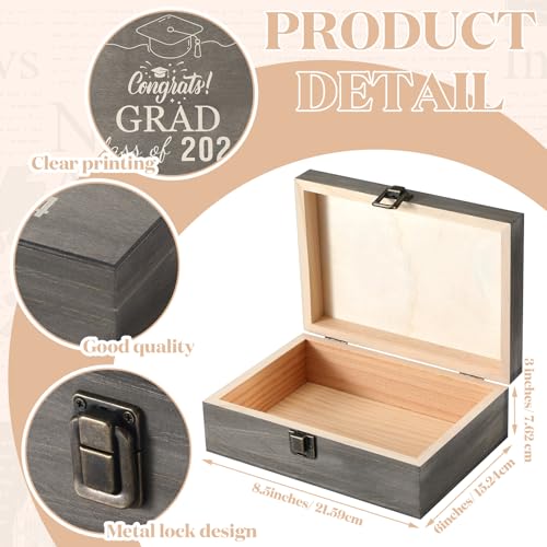 Seeloowy Graduation Memory Keepsake Box with Photo Custom 2026 Large Grad Card Box with Customized Picture Gift for Him He...