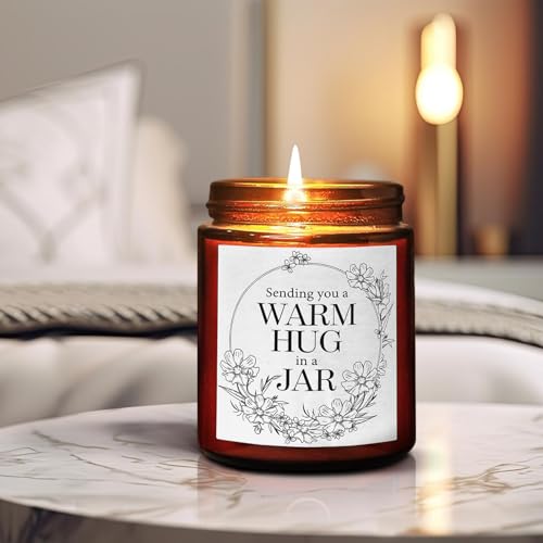 Briojoy Sending You Warm Hug in a Jar Candle - Friendship Gifts for Women Men Best Friend - Relaxing Gift for Her Him - Na...