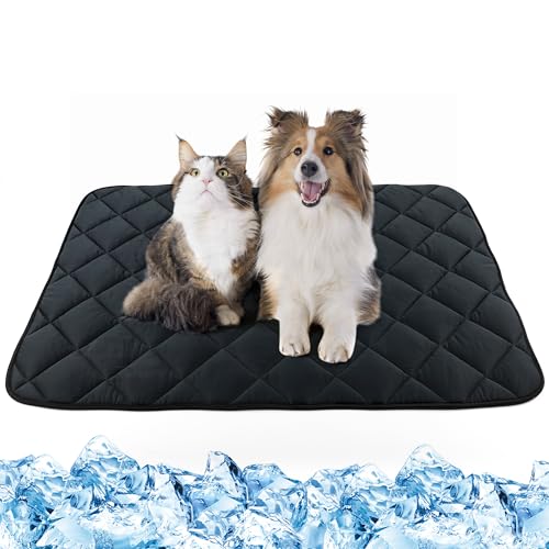 Barklincharm 28"x22" Dog Cooling Mat, Washable Cooling Mat for Dogs, Soft Blanket for Dogs, Cats and Puppies, Small