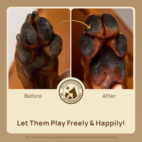 HICC PET Dog Paw Balm 0.21 oz Travel Pack for Dogs & Cats, All-Natural Paw Balm Dogs Lick Safe, Moisturizing and Healing D...