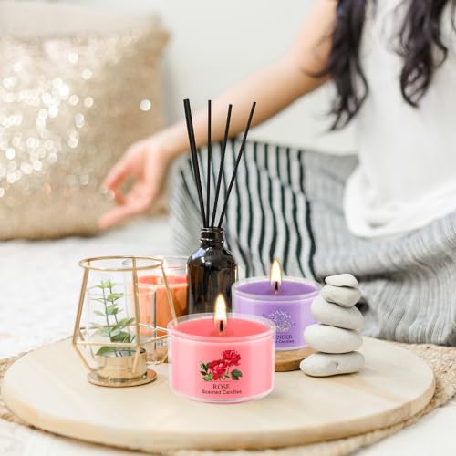 40 Scented Candle Set, 10 Fragrances, 35g Natural Soy Wax Candles with Smokeless Cotton Wicks, Ideal for Home Decor, Yoga,...