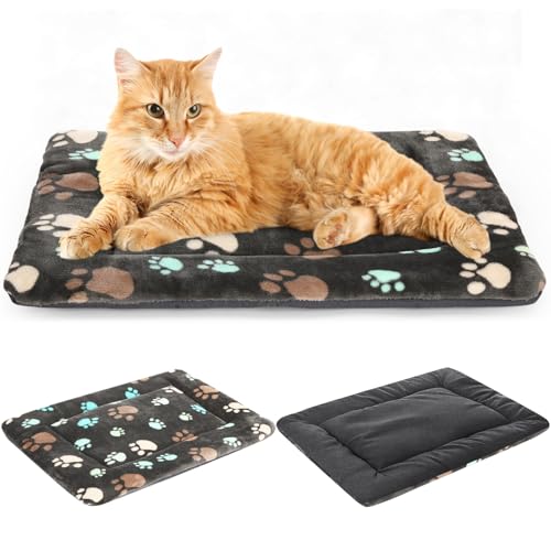 Namalu 2 Pcs Dog Crate Pads Washable Cat Bed Mat for Small Dog Reversible Kennel Pad for Crate, Soft Warm and Cool Pet Sle...