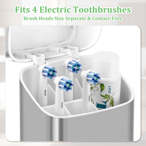 GFWARE Electric Toothbrush Holders with Cover - Dustproof Tooth Brush Holder for Bathroom, Covered Toothpaste and Toothbru...