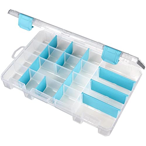 ArtBin 6944AG Medium Anti-Tarnish Box with 15 Removable Dividers, Jewelry & Craft Organizer, 1 Plastic Storage Case with A...