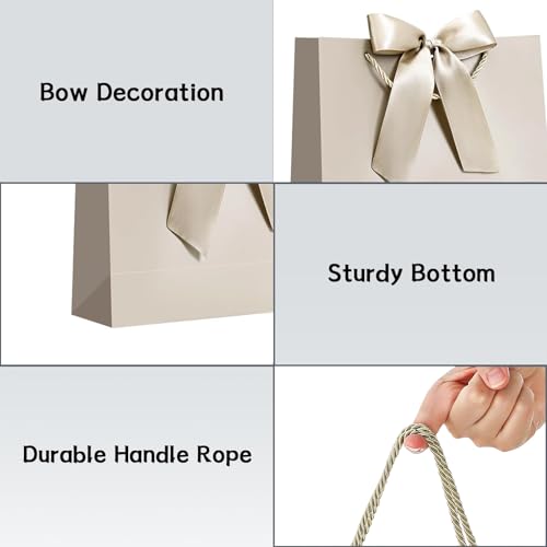 JMANNI Gift Bags with Handles, 13” Medium Gift Bag for Presents, 1 Pcs Bags with 2 Tissue Paper and 1 Cards for Baby Showe...