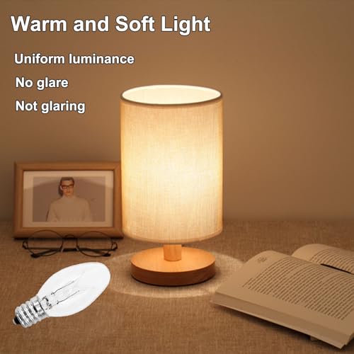 PaeorRorL Night Light Bulbs 4 Watt 15 Pack E12 Base Dimmable Plug in Night Light Bulbs - C7 Small Light Bulb Replacement f...