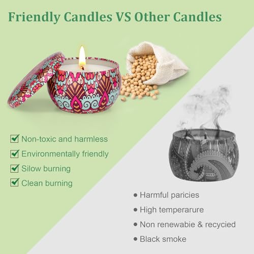 Scented Candles Gifts for Women 4 Pack Aromatherapy Candle Up to 90 Hours Home Scented Candles Set Soy Wax Candles for Chr...