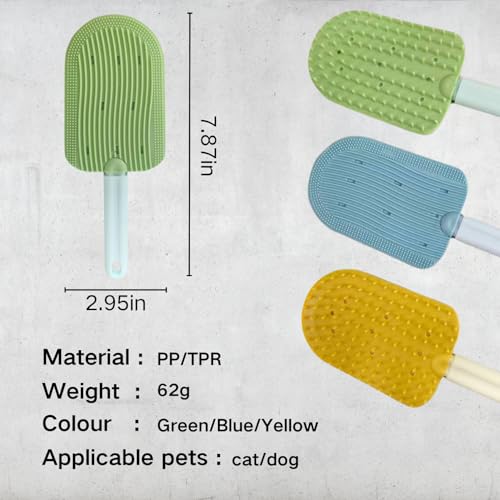 Cat Brush,2-in-1 Soft Cat Brush,Pet Brushes for Shedding,Soft Comb,Cat Brush for Shedding,Short or Long Haired Cats,Pet Gr...