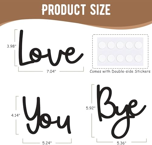Dripykiaa Love You Bye Wood Sign Home Decor Boho Decor Wall Decor Express Love and Warm for Your Family Lovers Wall Art Gi...