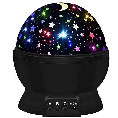 Night Light for Kids,Boys Toys for 3 4 5 6 7 8 Year Old Boys,Star Projector 360 Degree Rotation - 4 LED Bulbs 16 Light Col...