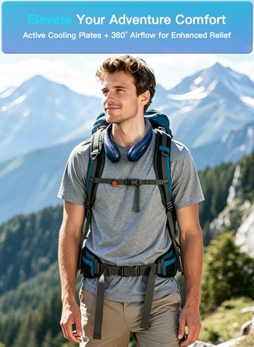 Staholz Neck Air Conditioner Portable, 360° Upward & Downward Back Airflow, Large Cooling Plate & NTC Control, 6000mAh Bla...