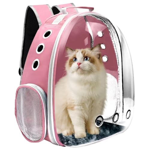 Cat Backpack Carrier, Pet Cat Carrier with Ventilated Design for Carrying Puppy Cats, Pet Carrier Backpack for Traveling/H...