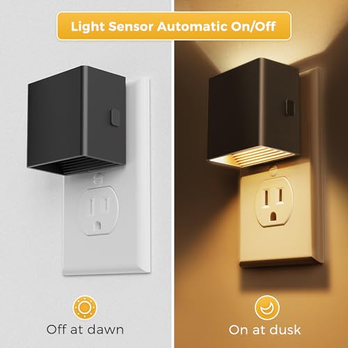L LOHAS LED Night Light,Night Lights Plug into Wall,[2-Pack] Dusk to Dawn Sensor,Brightness Adjustable,3000K Soft White,Pl...