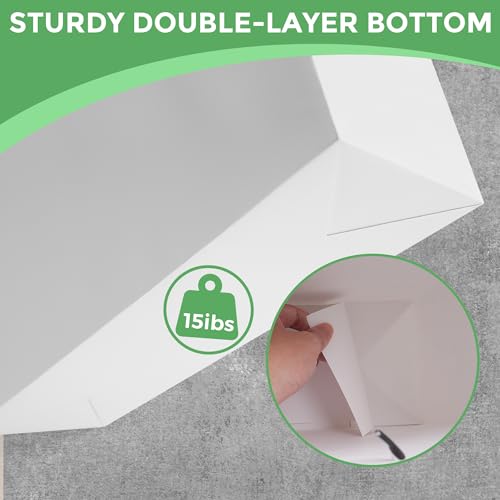 MOXARYSU White Gift Bags With Handles: 16x6x12 Inch 3pcs Extra Large White Paper Gags Bulk For Party Shopping Birthday Wed...