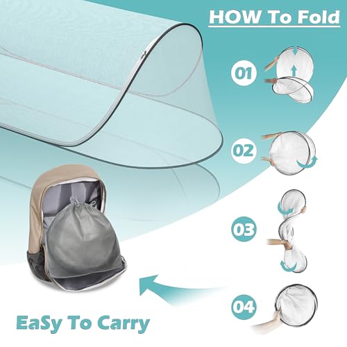 78 * 31 * 22Large Pop-Up Mosquito Net, Lightweight, Breathable, and Soft Convenient Mesh Tent,Foldable and Durable,Mosquit...