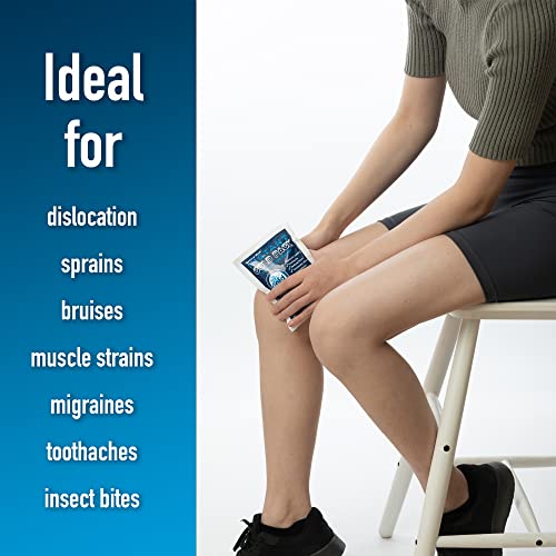 General Medi Instant Ice Cold Pack (4”x 5.5”) – 25 Packs Disposable Cold Therapy Ice Packs for Pain Relief, Swelling, Infl...