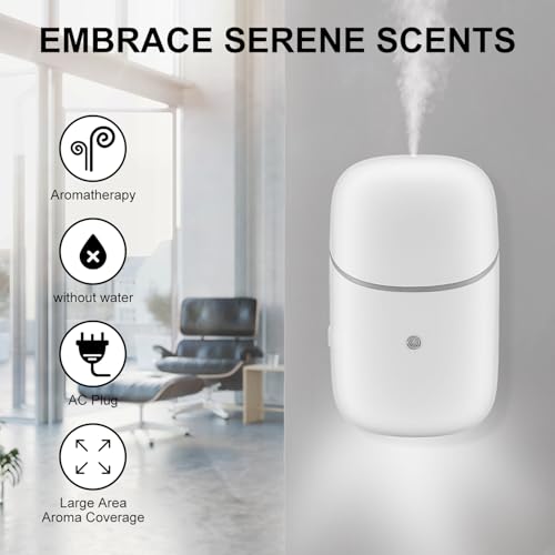 Tediselu Essential Oil Diffuser for Home, Cold Waterless Diffuser with Low/High Switch, Plug in Diffuser with Night Light,...