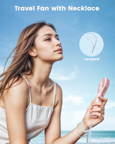 Edvision Portable Mini Fan - Powerful Personal Handheld Fan with 3 Speeds, Cute and Small, USB Rechargeable for Travel/Las...