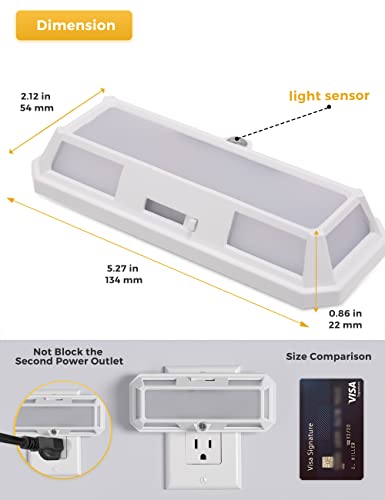 L LOHAS LED Bright Night Light, Night Lights Plug into Wall, 0-250LM LED Night Light, Dusk to Dawn Sensor, 2W Dimmable Nig...
