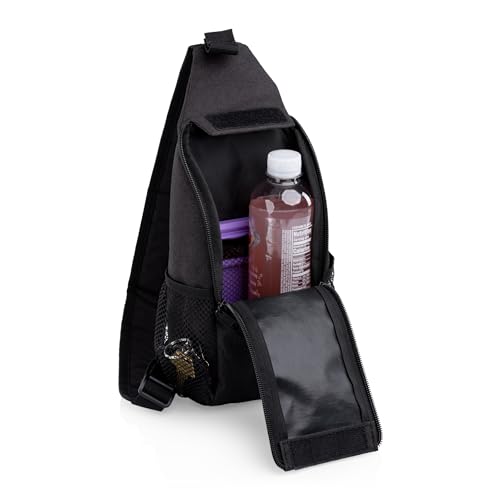 Picnic TIME Strider Crossbody Cooler Sling Bag, Insulated Fanny Pack, (Black)