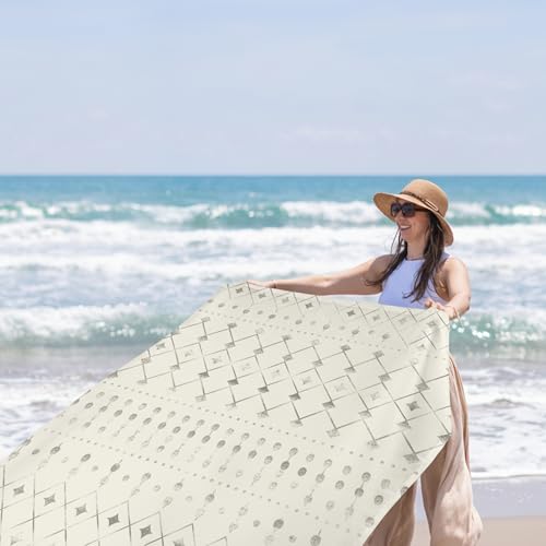 Beach Blanket Waterproof Sandproof, 78"×86" Large Picnic Blankets for 2-4 Adult, Lightweight Quick Dry Polyester Beach Mat...