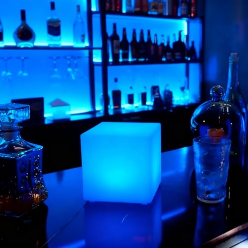 Frienda 2 Pcs 4 Inch Light up Cubes Cool Cosmic Cube Lights 16 Colors LED Mood Lamp Waterproof LED Light Cube for Nursery ...
