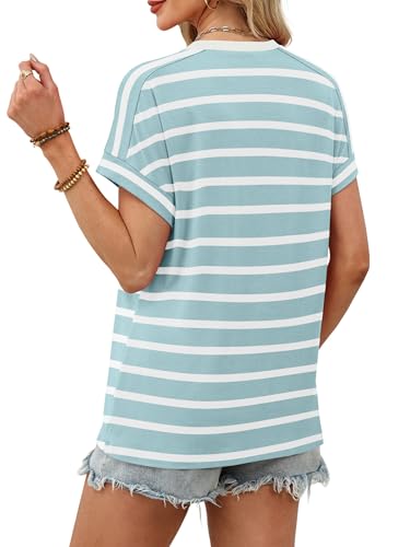 WIHOLL Womens Tops Short Sleeve Shirts Summer Outfits 2026 Spring Dressy Casual Clothes Clothing