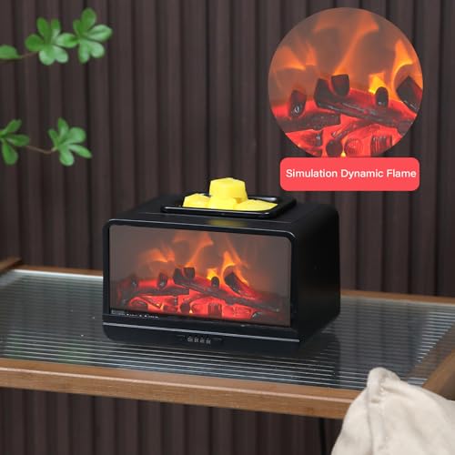 MeplLivs Dynamics Flame Fireplace Electric Wax Melt Warmer PTC Heating Plate Monochromatic Wax Burner Fragrance Wax Warmer...
