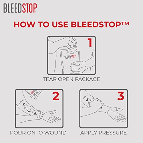 BleedStop™ First Aid Powder for Blood Clotting, Trauma Kit, Blood Thinner Patients, Camping Safety, and Survival Equipment...