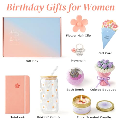 Birthday Gifts for Women Unique Birthday Gifts Basket for Women Gift Box for Women Thoughtful Birthday Gifts for Friends M...