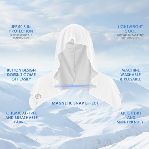 CSITE 3 Pack Cooling Hoodie Towels for Neck and Face, UPF 50 Sun Protection & Instant Cooling, Ice Towels for Hot Weather,...