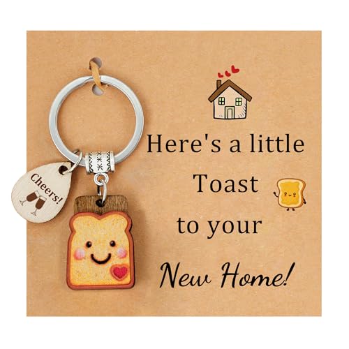 PEALICIOUS Cute Toast Keychain for Girls, New Beginnings Gifts for Best Friend as Next Chapter Stuff, Cute Love Engagement...
